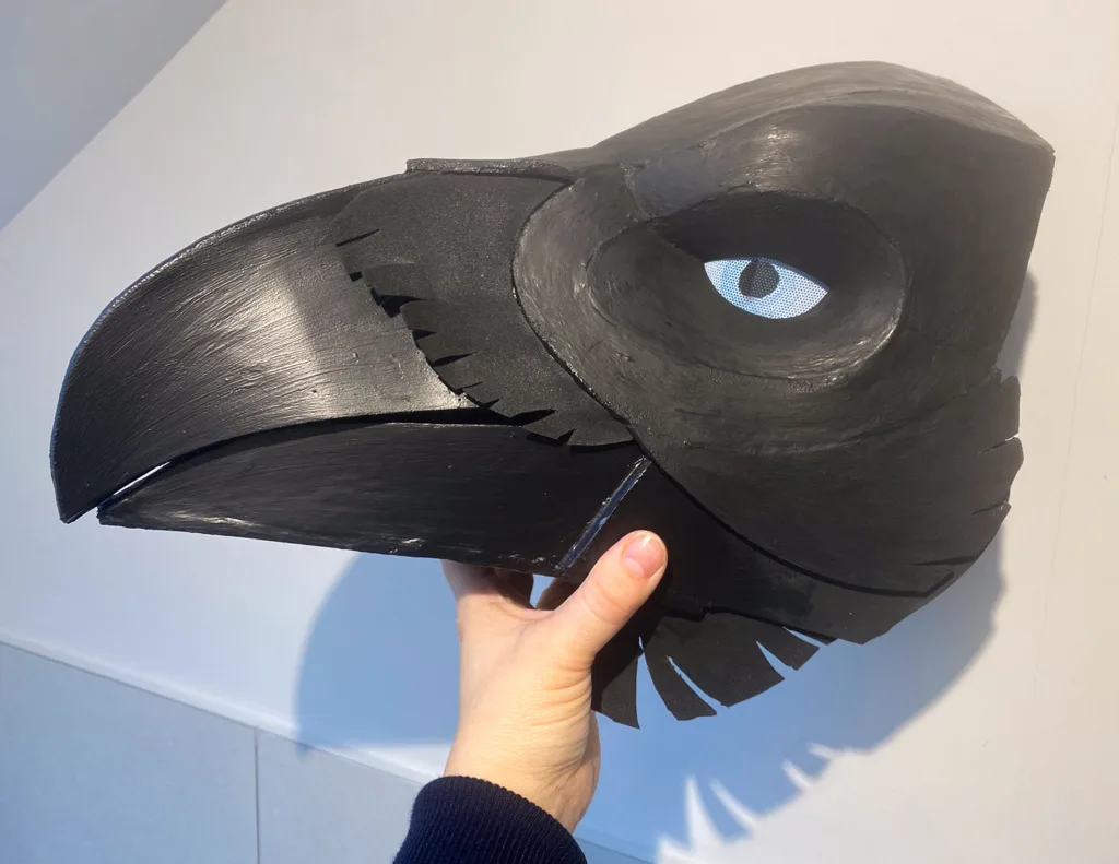 Handmade 3D foam Raven Mask for cosplay